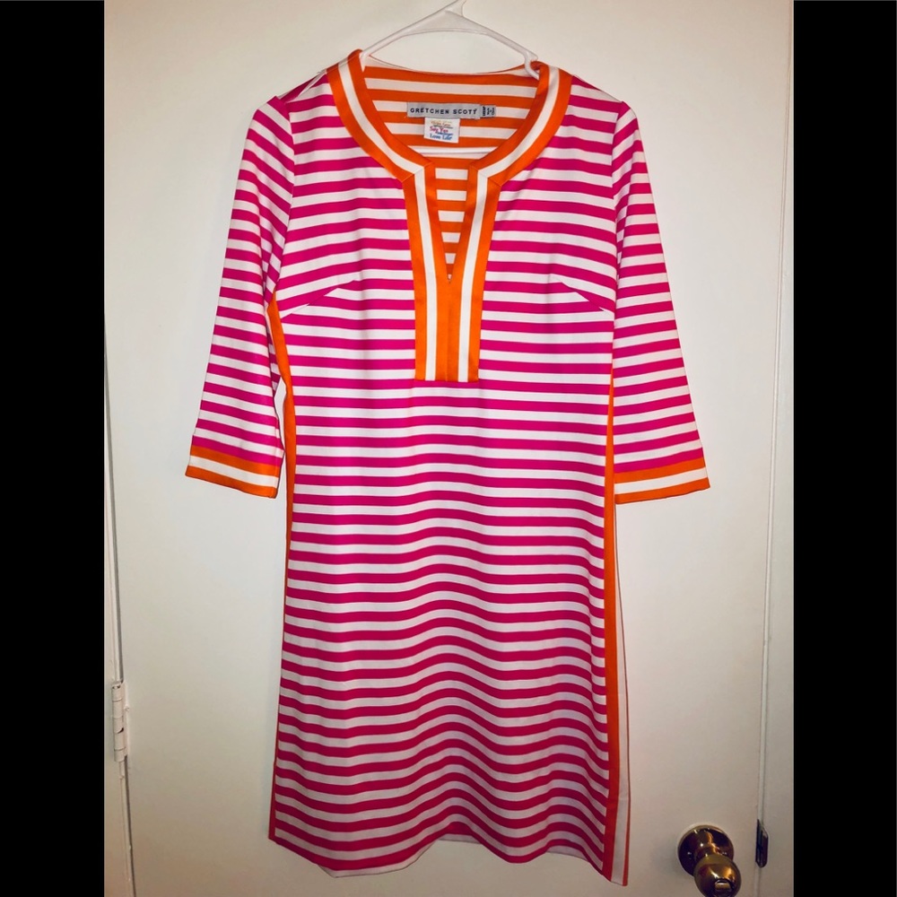 Gretchen Scott split neck dress